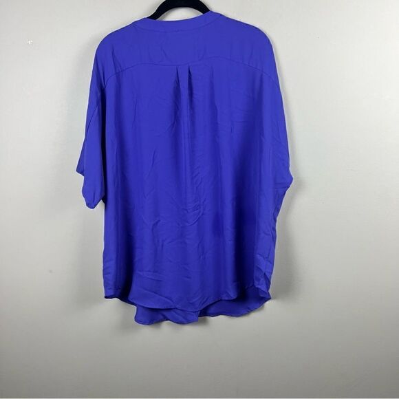 Chico’s purple dolman sleeve chiffon popover flowy blouse - Picture 5 of 10